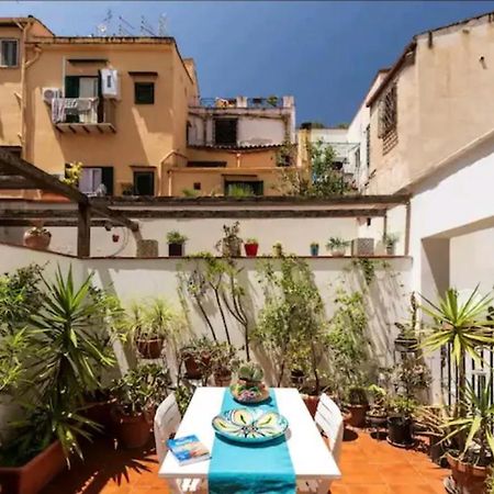 At Kalsa Quiet Flowered Terrace! Free Parking! Ideal For Remote Working! Palermo Exterior foto